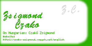 zsigmond czako business card